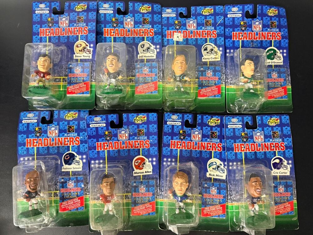 Lot of 8 Vintage 1997 Corinthian NFL Headliners Starting Lineup Figures NIP
